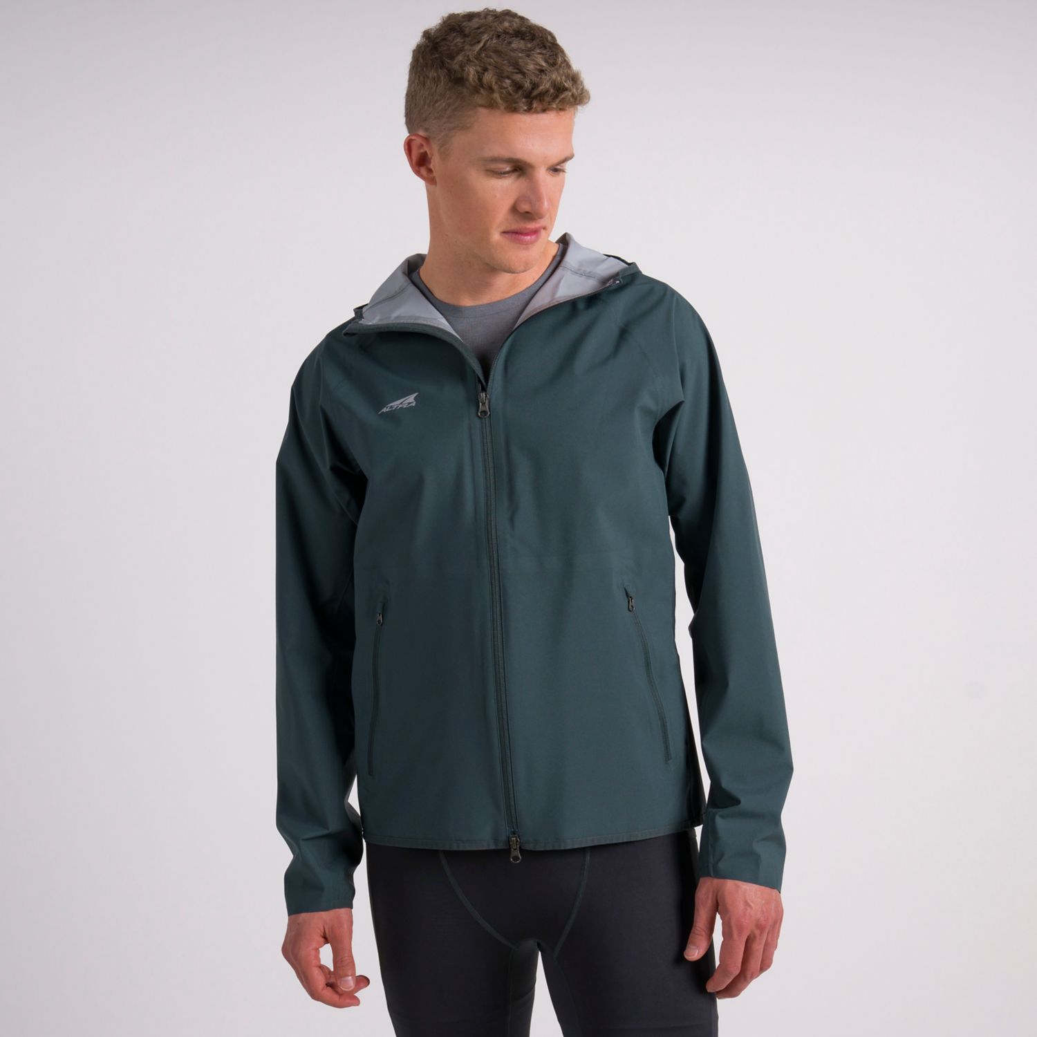 Dark Green Altra Waterproof Men's Running Jackets | Australia-61534909