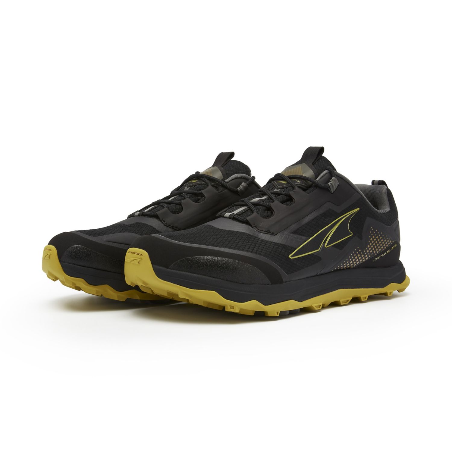 Black / Yellow Altra Lone Peak All-wthr Low Men's Trail Running Shoes | Australia-36147589