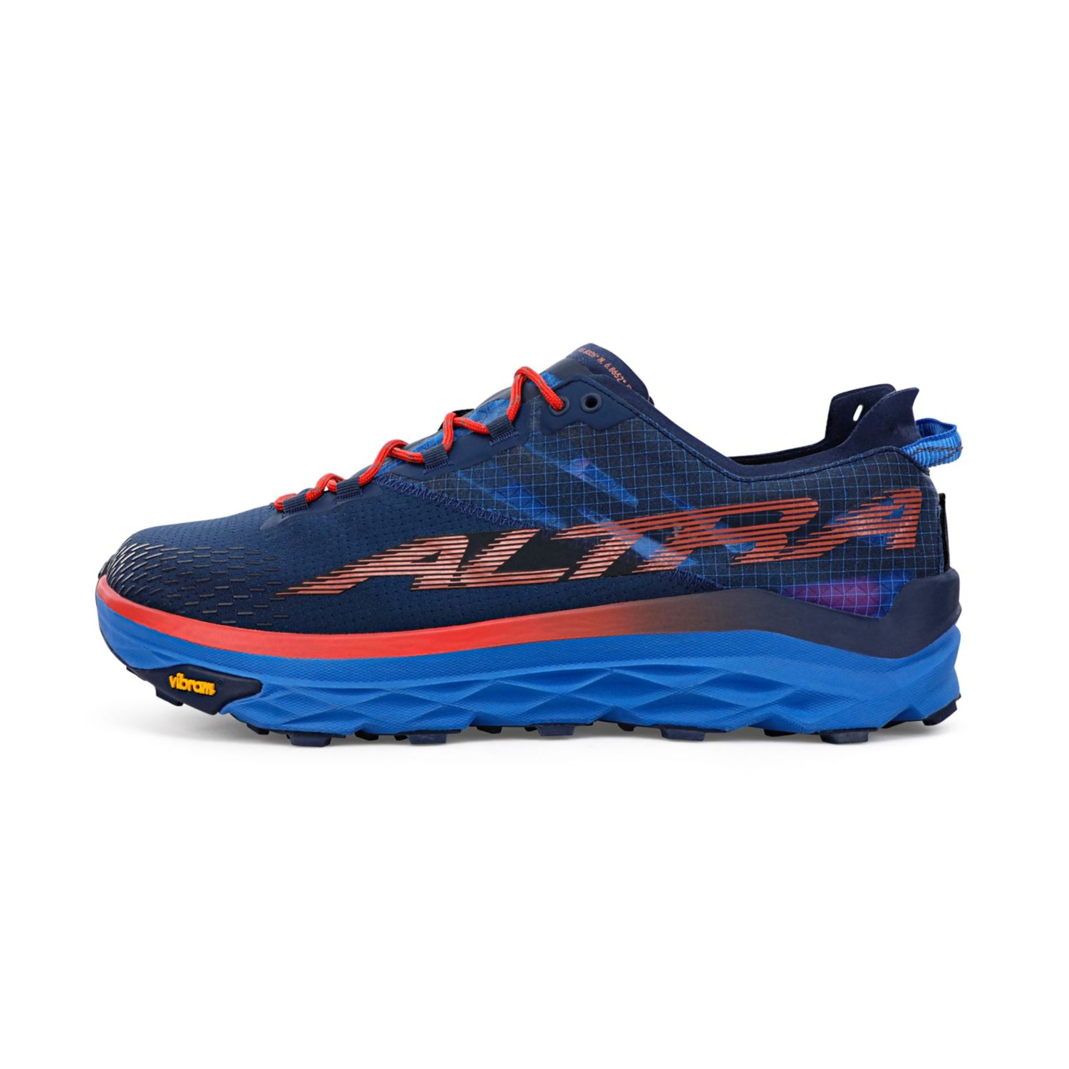 Blue / Red Altra Mont Blanc Men\'s Trail Running Shoes | Australia-10596239