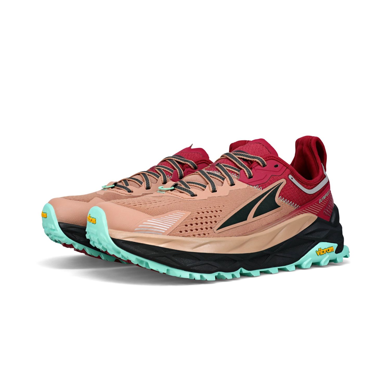 Brown / Red Altra Olympus 5 Women's Trail Running Shoes | Australia-46513879