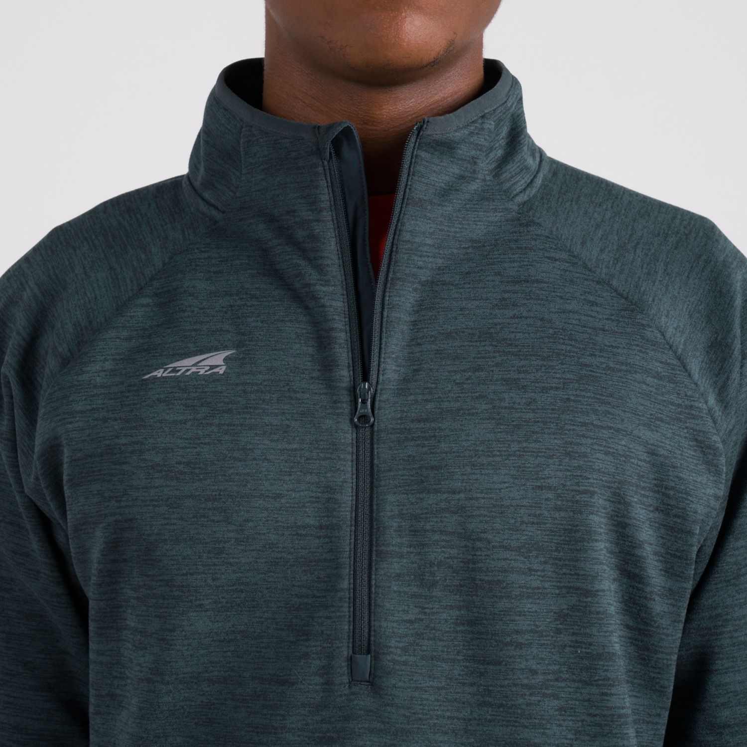 Dark Green Altra Core 1/2 Zip Men's Pullover | Australia-72956319