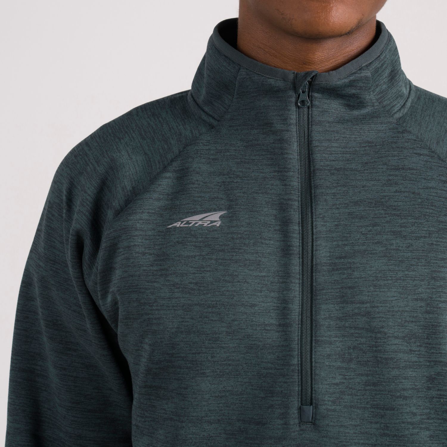 Dark Green Altra Core 1/2 Zip Men's Pullover | Australia-72956319