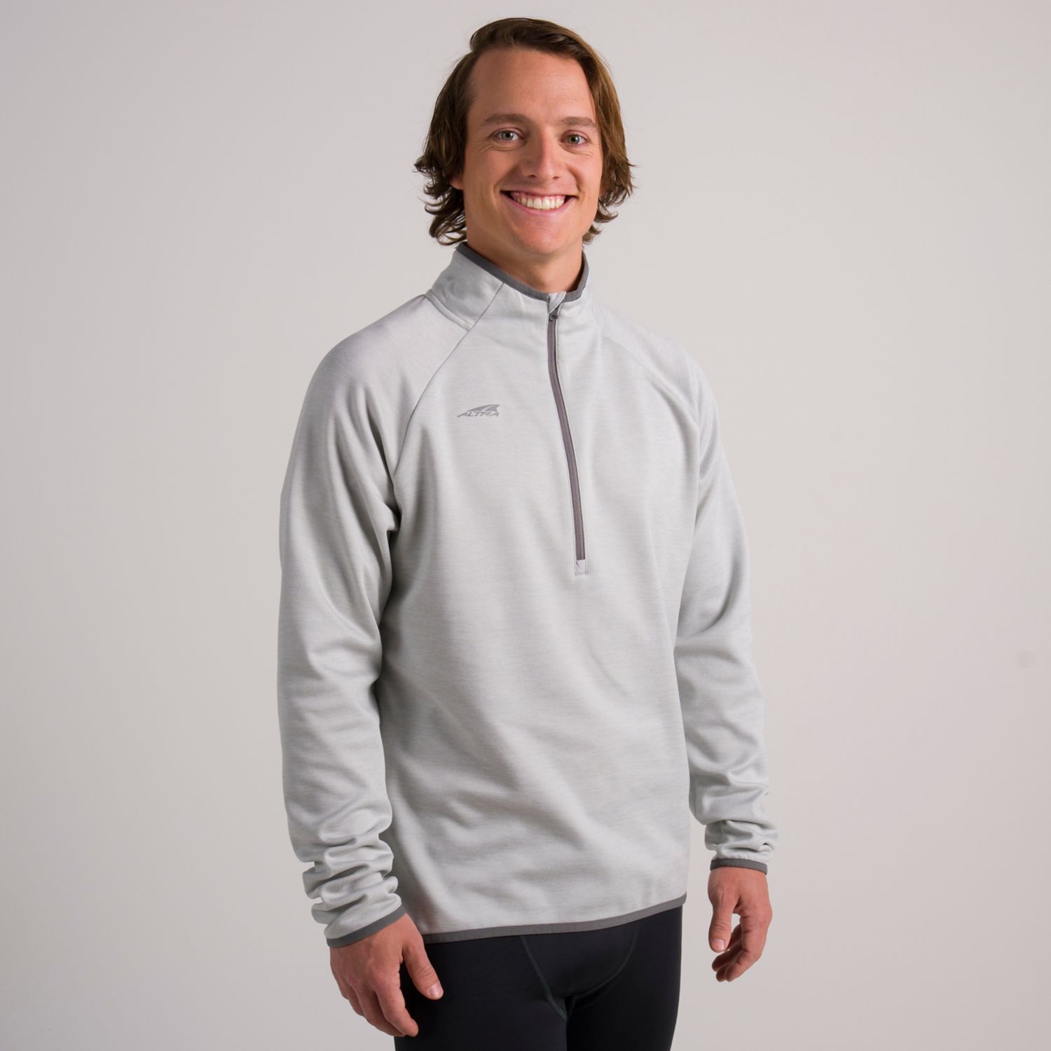 Grey Altra Core 1/2 Zip Men's Pullover | Australia-04825619