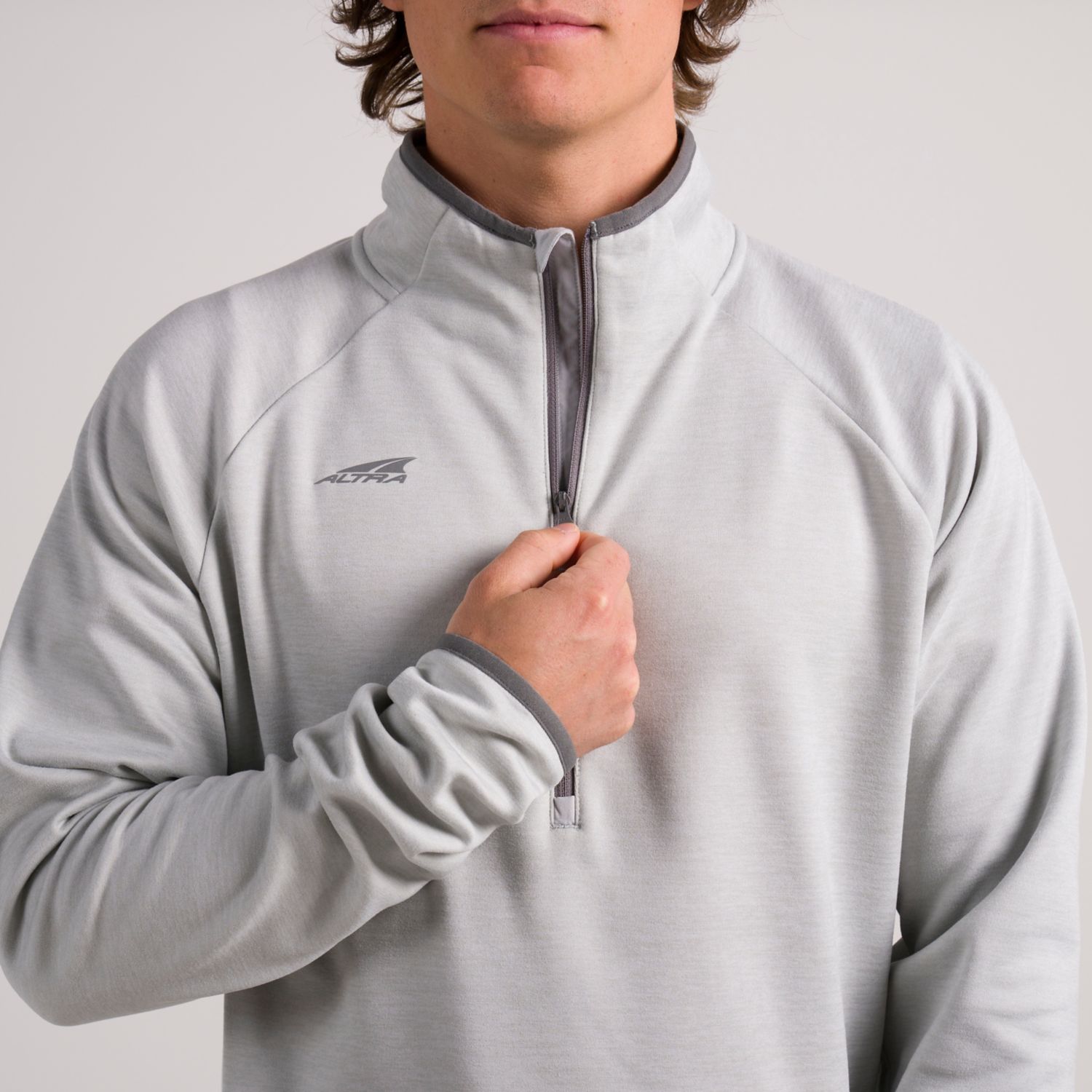 Grey Altra Core 1/2 Zip Men's Pullover | Australia-04825619