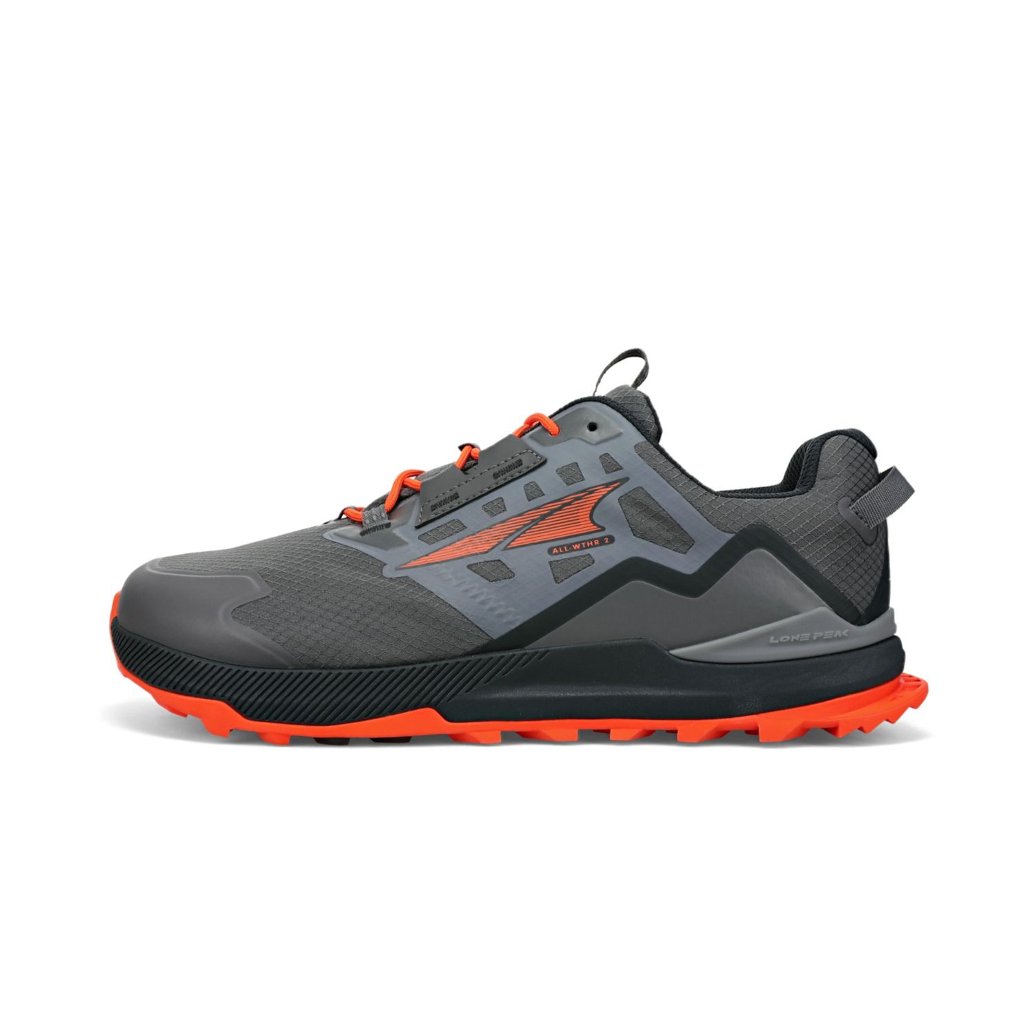 Grey / Orange Altra Lone Peak All-wthr Low 2 Men\'s Hiking Shoes | Australia-06597439