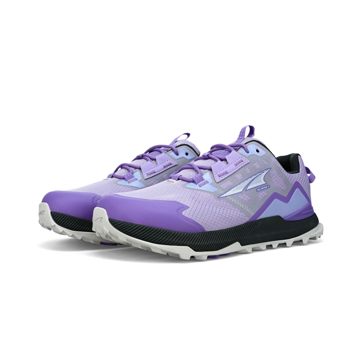 Grey / Purple Altra Lone Peak All-wthr Low 2 Women's Hiking Shoes | Australia-71650299