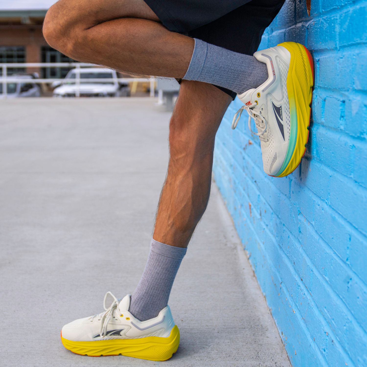 Grey / Yellow Altra Via Olympus Men's Walking Shoes | Australia-20139869