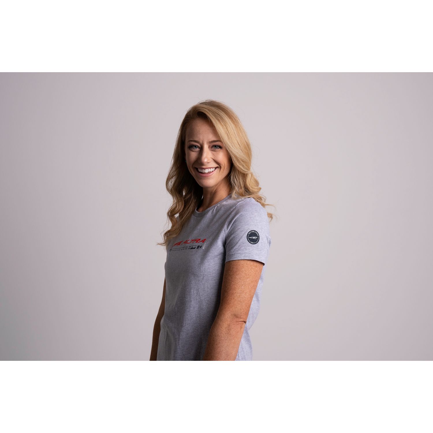 Light Grey / Red Altra Classic Women's T Shirts | Australia-54683099