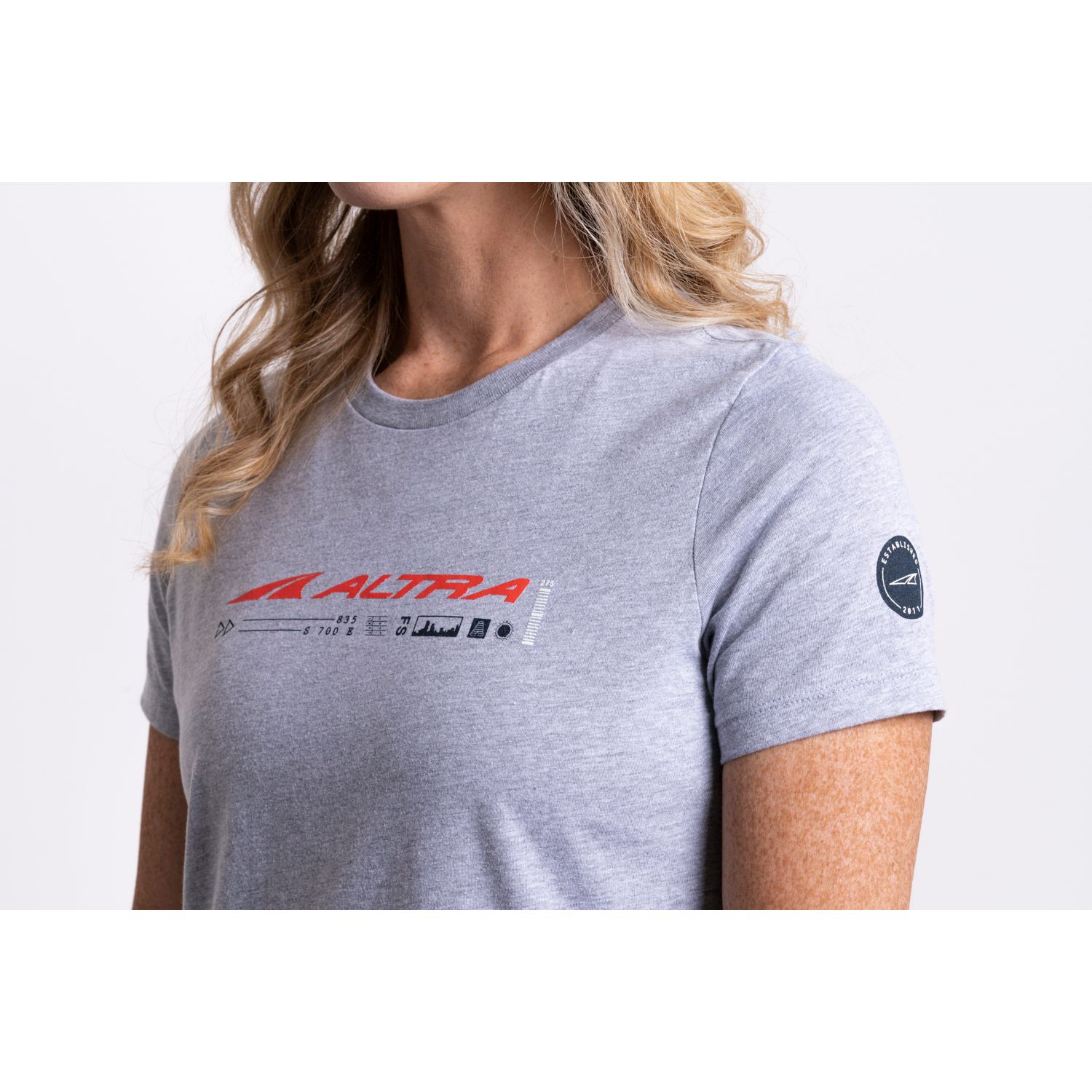 Light Grey / Red Altra Classic Women's T Shirts | Australia-54683099