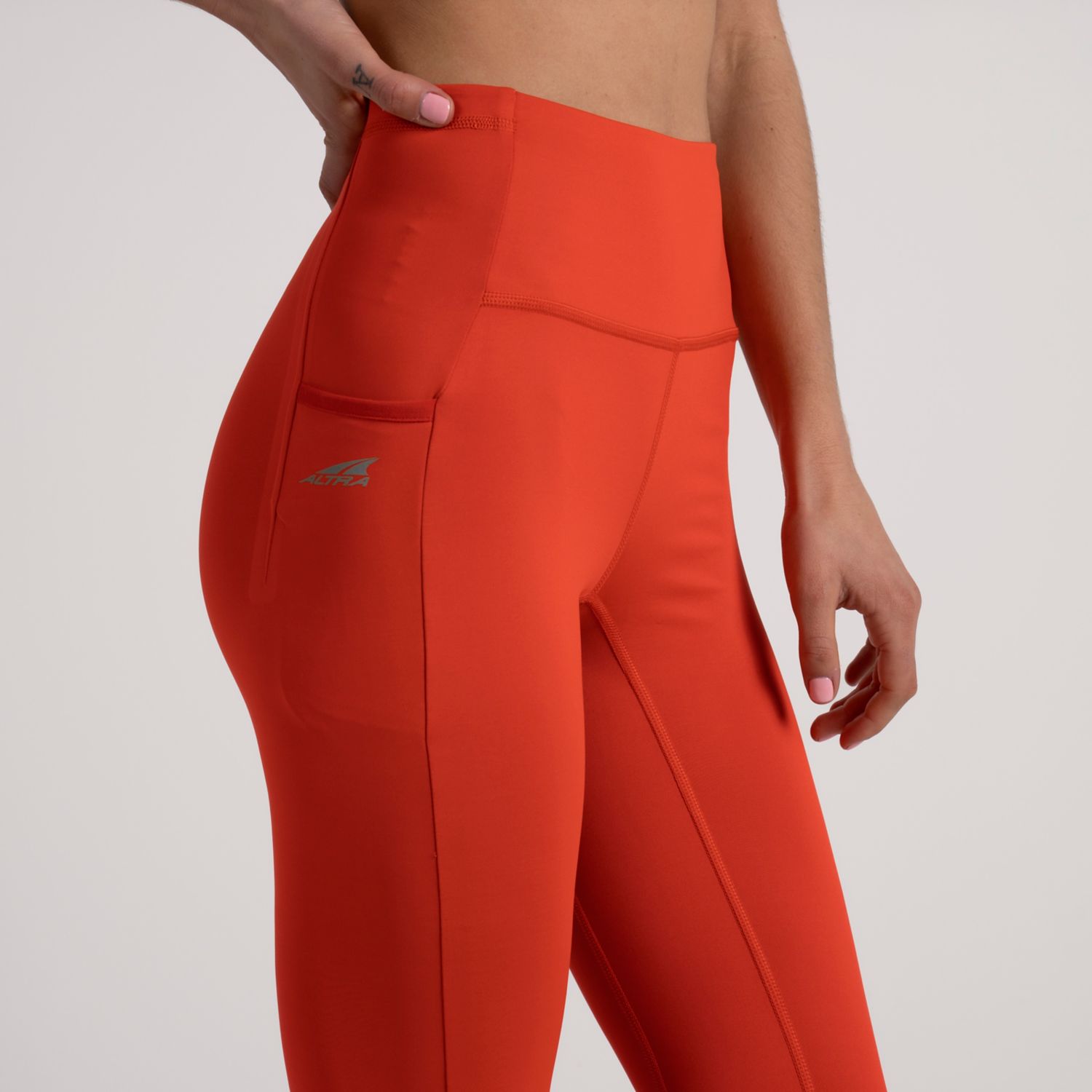 Red Altra Core Crop Women's Running Tights | Australia-40136259